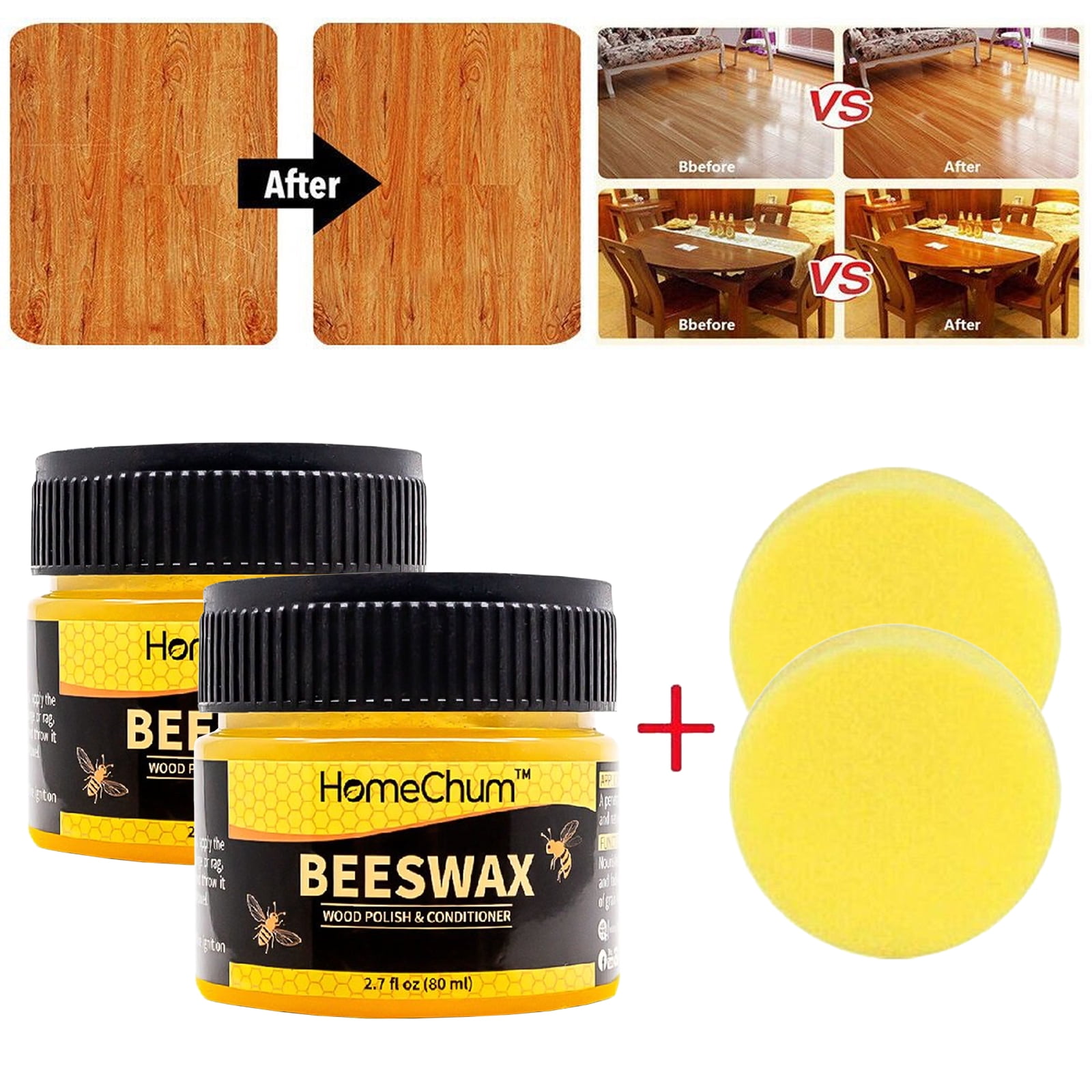 Natural Beeswax Home Wood Furniture Care Polishing Seasoning Bee Wax  Conditioner