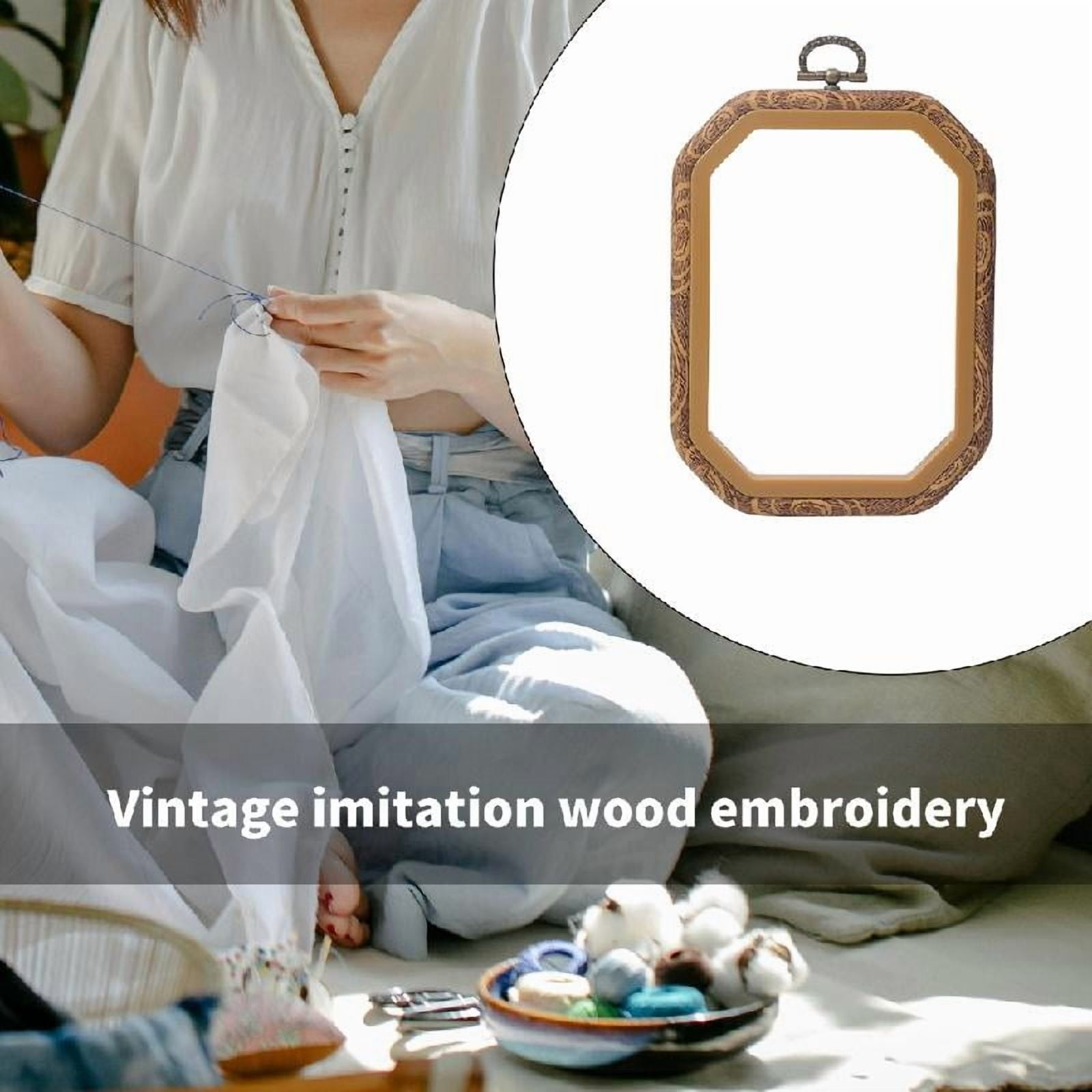 10 Pcs Rectangle Embroidery Hoop Adjustable Embroidery Frame for Needleworks