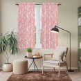 thumbnail image 6 of Spring Flowers Kitchen Curtains 63 Inch Length, Country Retro Floral Botanical Pink Tiers Curtains for Living Room Berdoom Bathroom, Light Filtering Drapes Window Treatment 2 Panels 42"Wx63"L, 6 of 8