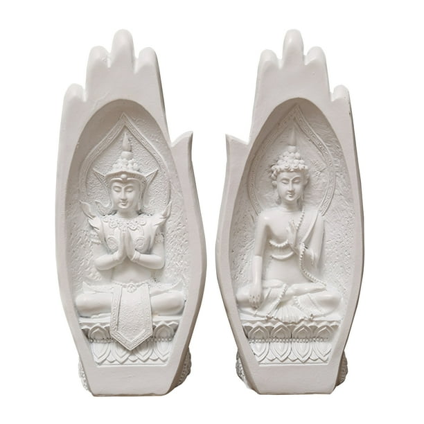 Favolook 1pair Home Decor Ornament Buddha Statue Craft Lao Thai Sitting In Hand Desktop Com Favolook 1pair Home Decor Ornament, Stone Garden Buddha Ukulele