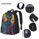 thumbnail image 3 of Balery Neon Zombie Skull Mochila escolar 3 en 1 para niños: mochila resistente con lonchera térmica y estuche para lápices. Mochila escolar para niños y niñas., 3 of 7