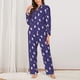 thumbnail image 2 of Fotbe Astronaut Rabbit Conjunto de Pijama de Manga Larga para Mujer con Estampado, Ropa de Dormir de 2 Piezas, Conjunto de Casa Suave y Cómodo con Bolsillos-Small, 2 of 7