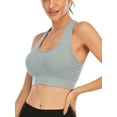 thumbnail image 5 of Racerback Yoga Sport Bra For Women Workout Fitness Tank Top Wirefree Removable Pads Bra, 5 of 6