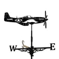thumbnail image 1 of Home Weather Vane Roof Mount, Wind Direction Indicator Kit Outdoor Metal Bracket, 1 of 7