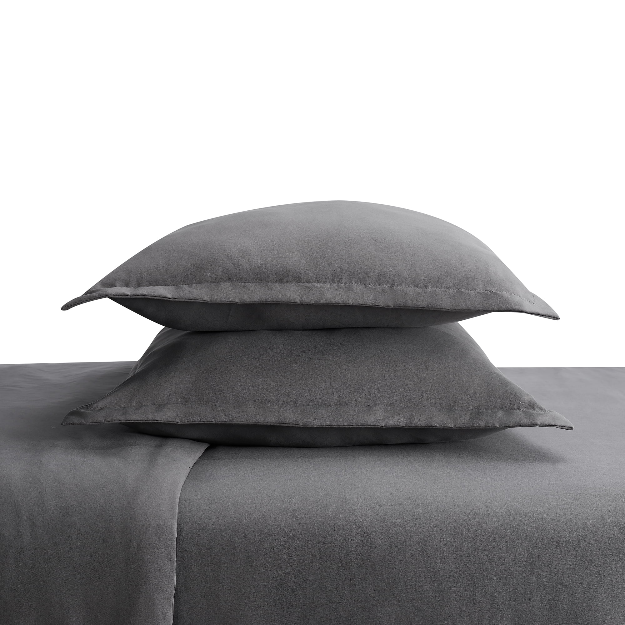 Serta Simply Clean 3-Piece Solid Duvet Set, Gray, Full/Queen