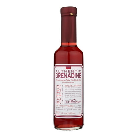 Stirrings Authentic Grenadine 12 oz – Alcohol-Free, Kosher Cocktail Mixer (Case of 6)