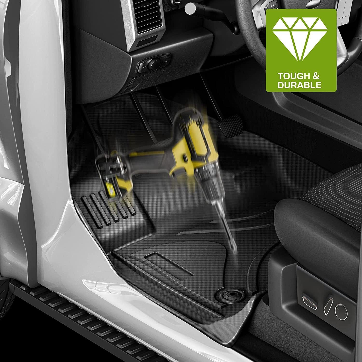 RVNI Floor Mats for 2018-2021 Mazda CX5 1st&2nd Row Cargo Liner All-Weather TPE 4PCS