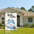 thumbnail image 2 of JOOCAR Hello Winter Snowman Garden Flag with Blue Bird and Holly for Winter Christmas Home Outdoor Garden Yard Door Decor 12x18 inch, 2 of 5