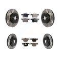 thumbnail image 1 of Transit Auto Front Rear Coated Drilled Slotted Disc Brake Rotors and Ceramic Pads Kit for Car 2018 BMW 330i Without Blue Painted Calipers with M Sport Package KDT-100855, 1 of 2