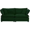 thumbnail image 4 of Oversized Loveseat Sectional Sofa Modern Deep Seat Reversible Chaises Sofa&Couch with 2 Movable Ottomans and 4 Pillows, Modular Sleeper Upholstered Couch for Living Room,Apartment,Studio,Office, 4 of 19