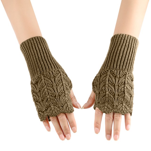 Guantes de punto para mujer, guantes de lana Love, guantes de punto con forma de corazón hueco, mangas de dedos con fugas de invierno, guantes de muñeca cálidos, guantes de mujer