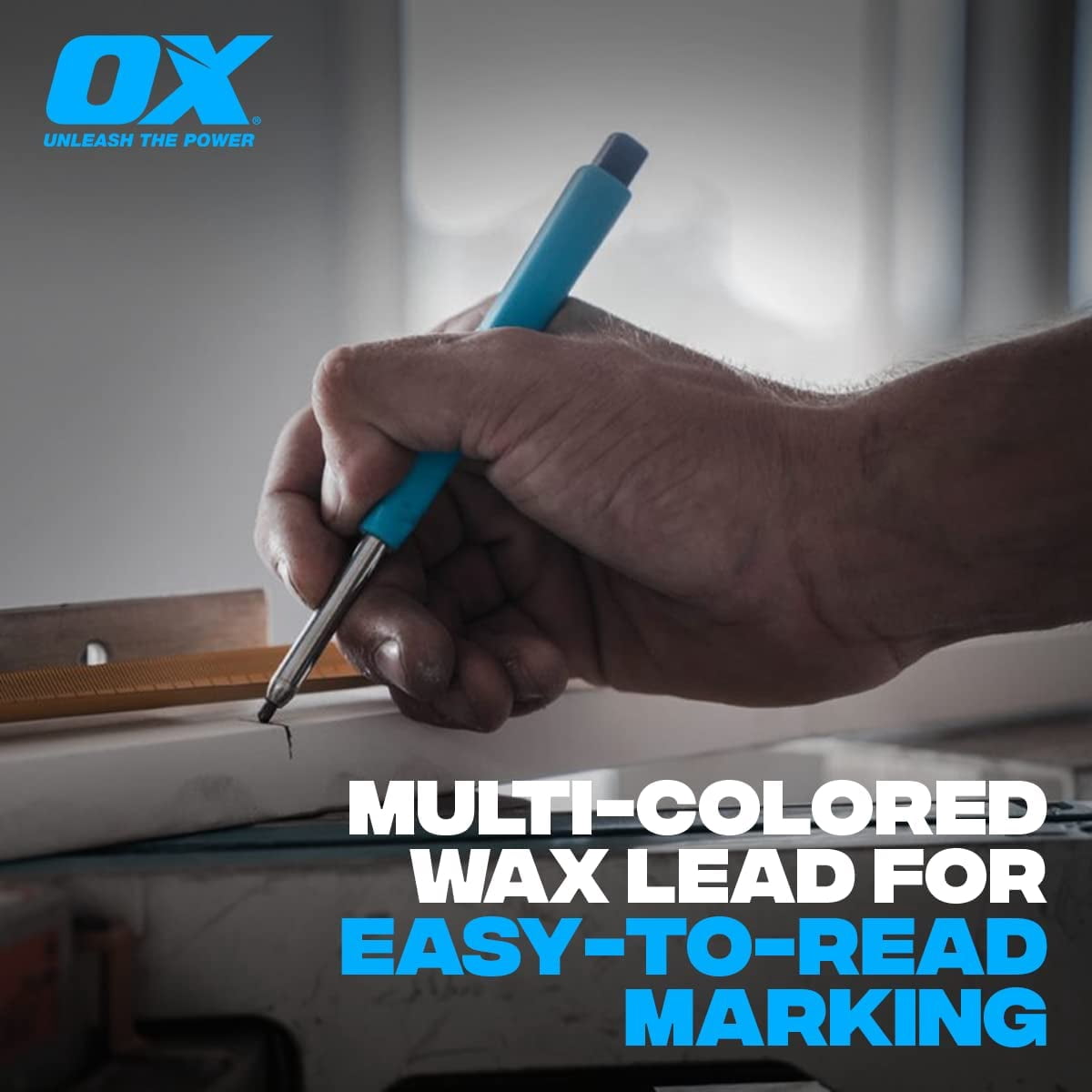 OX Tools 2037131 6.3 in. Tuff Carbon All in One Carpenter Pencil Kit - Black - 4 Piece