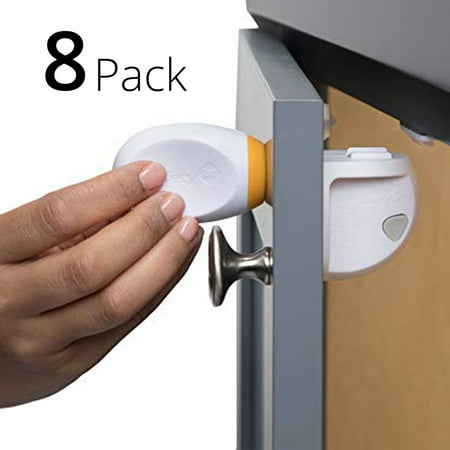 Safety 1st Adhesive Magnetic Lock System - 8 Locks and 2 Keys, White, Toddler