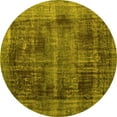 thumbnail image 1 of Ahgly Company Machine Washable Indoor Round Persian Yellow Bohemian Area Rugs, 3' Round, 1 of 4