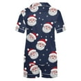 thumbnail image 4 of Censtreet Christmas Pajama Sets for Women 2 Piece Soft Button Down Pj Sets Sleepwear Short Sleeve Loungewear Shorts, 4 of 9