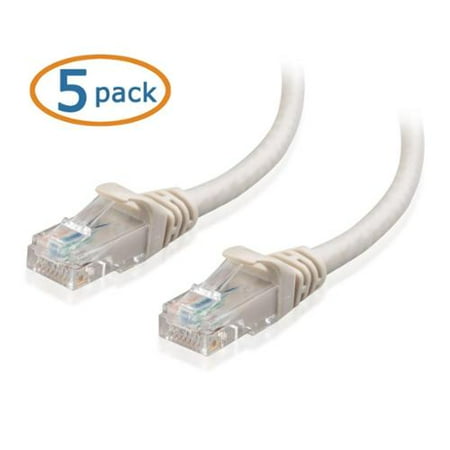 Cable Matters 5-Pack, Cat6 Snagless Etherent Cable in Gray 5 Feet