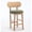 Green, variant on Guyou 25" Counter Height Bar Stools Set of 2, Modern Chenille Upholstered Round Counter Stools with Natural Woven Rope Back, Boho Barstools, Farmhouse Armless Bar Stools for Kitchen, Beige