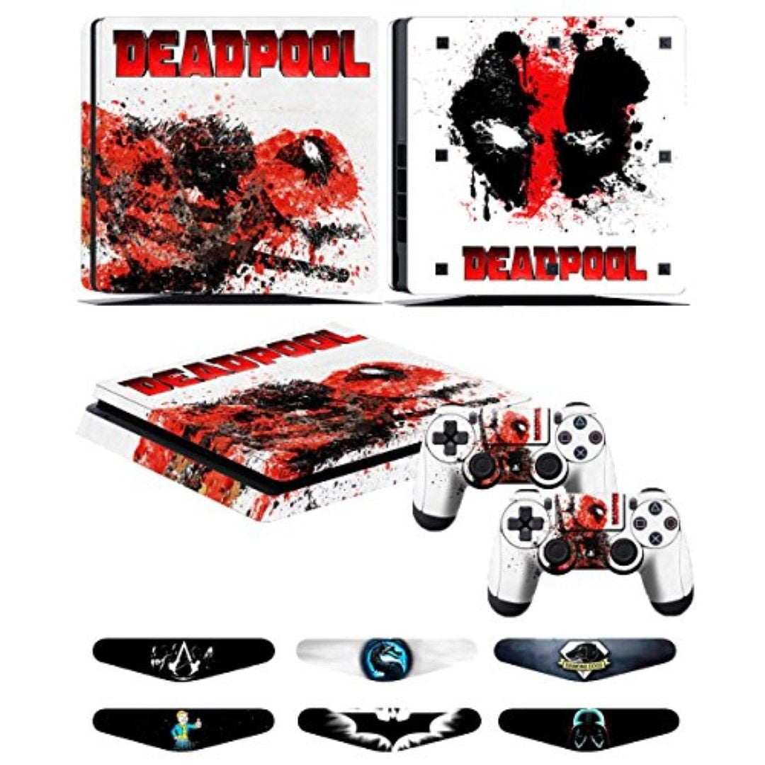 Distante Interesar Torbellino PS4 Slim Skins - Decals for PS4 Controller Playstation 4 Slim - Stickers  Cover for PS4 Slim Controller Sony Playstation Four Slim Accessories with  Dualshock 4 Two Controllers Skin - Deadpool | Walmart Canada