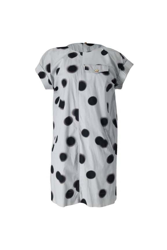 Pre-Owned Marc Jacobs Polka Dot Mini Dress in Light Blue Cotton