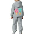 thumbnail image 2 of 67 Six Seven Letter Outfits Set For Kids Outfits Set Casual Girls Fashion Hoodie And Jogger Cute Printed Pullover Tracksuit For Kids And Daily Wear Grey 130(6-7 Years), 2 of 9