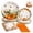 White, variant on Fall Paper Plates Disposable Dinnerware Tableware Set for Thanksgiving Harvest Festival Party Supplies Serves 25(Orange Pumpkin)
