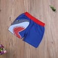 thumbnail image 5 of Styles I Love Little Boys Graphic Print Swim Shorts Bathing Suit Beach Pool Boy Swim Trunks (Dark Blue - Shark, 90/1-2 Years), 5 of 6