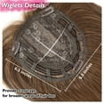 thumbnail image 3 of Short Hair Topper 12 Inch Layered Hair Toppers with Curtain Bangs for Women with Thinning Hair or Hair Loss Synthetic Wiglets Hair Pieces for Women(Ash Light Brown with Highlights), 3 of 6