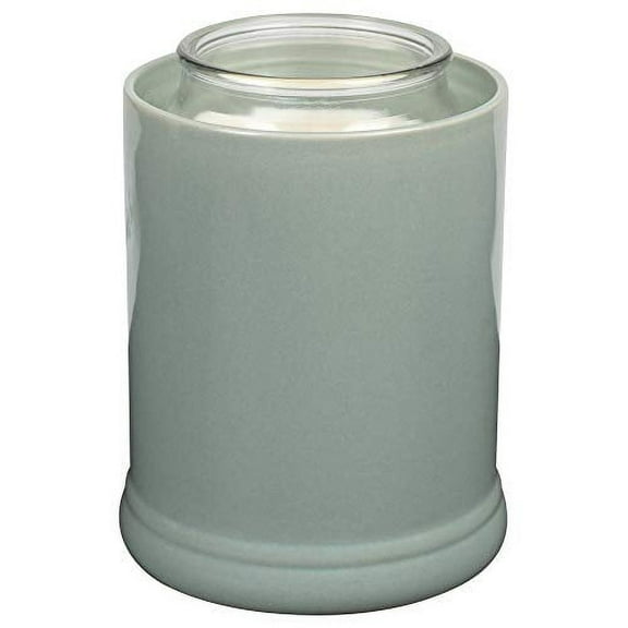 Elanze Designs Solid Color Ceramic Stoneware Electric Jar Candle Warmer (1 Grey)