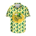 thumbnail image 5 of Awdenio Shirts for Men St Patricks Day Shirts Short Sleeve Clover Button Down Shirt Green Shamrock Casual Shirts Tops, 5 of 5