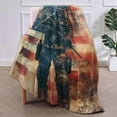 thumbnail image 2 of Police Blanket, Police Day Flannel Throw Blankets,Soft Warm Lightweight Cozy Plush American Flag Throws for Bed Sofa Office Home Decor Police Graduation Gifts for Dad Son Husband Men 60"x50", 2 of 6