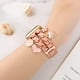 thumbnail image 4 of Pulsera Elegante REALSIGN flor oro rosa compatible con Apple Watch eslabones cubanos árbol de la vid, 4 of 6