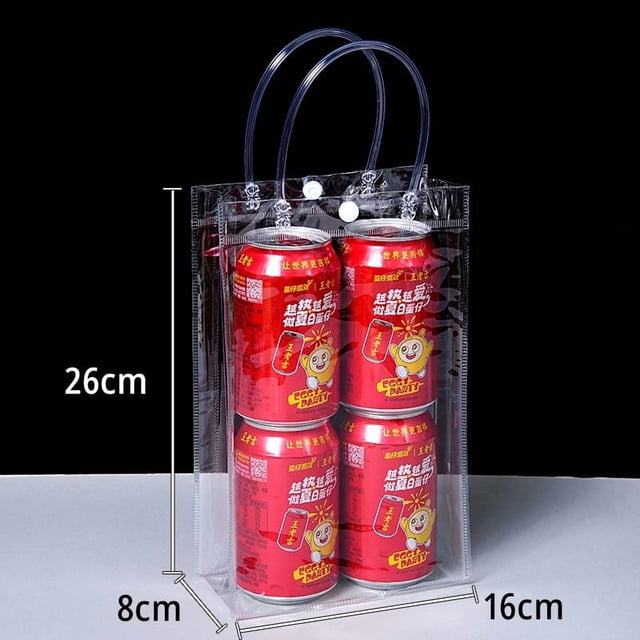 Bolsa de regalo de Navidad de 10 piezas, bolsa de regalo de plástico PVC transparente