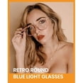 thumbnail image 2 of Cyxus Blue Light Glasses For Women Light TR90 Blue Light Blocking Eyeglasses Round Cat Eyes Computer Eyewear Anti Eye Strain Glasses（Pink）, 2 of 8