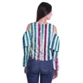 thumbnail image 4 of Moomaya Cold Shoulder Tops Shirts For Women Button Down Long Ruffle Sleeve Top, 4 of 5