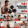 thumbnail image 2 of Set de mancuernas ajustables Cvonte de 20 kg 5 en 1 para fitness, 2 of 8