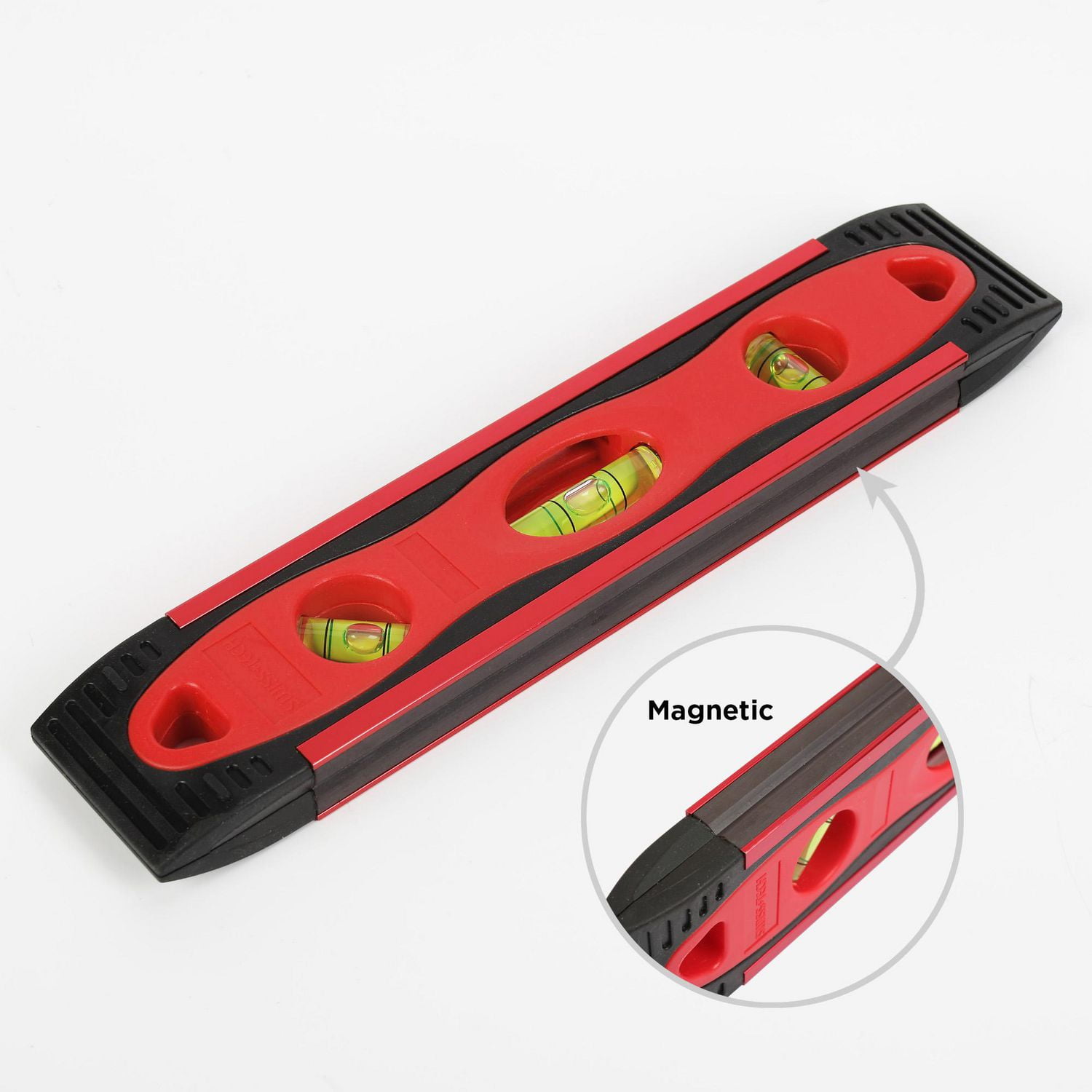 Swiss Tech 9" niveau torpille aluminium,3 flacons