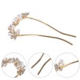 thumbnail image 5 of Tenedor de pelo Rhinestone Pearl Bun Peluquería Elegante Pega de cabello Mujeres Accesorio para el cabello, 5 of 5
