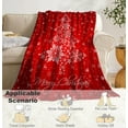 thumbnail image 4 of Christmas Throw Blanket Christmas tree Snowflakes Reindeer Blanket Red Christmas Decorative Throw Blanket for Couch Sofa Bed Soft Lightweight Fuzzy Plush Fleece Blankets and Throws 50x60, 4 of 5