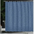 thumbnail image 4 of Ambesonne Indigo White Shower Curtain, Retro Dots Stars, 69"Wx75"L, Indigo White, 4 of 5