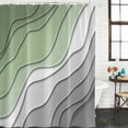 thumbnail image 3 of Sage Green Grey Ombre Shower Curtain, Waterproof Shower Curtains for Bathroom, Modern Abstract Art Aesthetics Washable Fabric Cloth Bathroom Curtain Set Bathtub Decor with Hook 60''x72'', 3 of 9