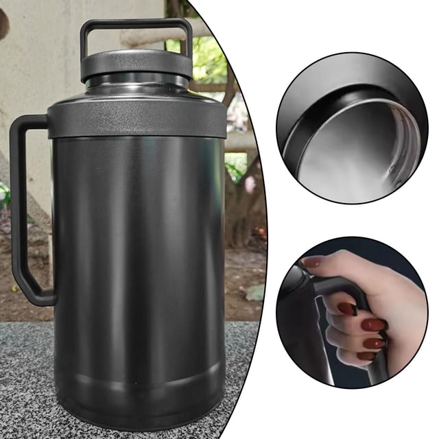 Cubo de hielo de 4000 ml con asa, recipiente aislante para guardar hielo, ideal para bar, camping, conservación de mariscos, caravanas y fiestas.