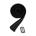 thumbnail image 4 of EHJRE Women Wool Overcoat Waist Belt Double Sided Lightweight Waist Tie Sash Accessory Black, 4 of 9
