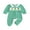 Green, variant on Newborn Baby Girl St Patricks Day Outfit Smocked Footed Rompers Spring Clothes Puff Long Sleeve Doll Collar Clover Embroidery Striped Footied Pajamas Jumpsuit