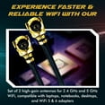 thumbnail image 2 of WiFi Antenna for PC, Laptop, Desktop & Motherboard | 2.4GHz/5GHz/6GHz | 1st Generation U.FL (Compatible with MHF1) Connectors on Mini PCIe Wi-Fi Cards | 2-Pack 15cm (6in), 2 of 9