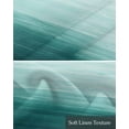 thumbnail image 6 of Teal Kitchen Valances for Windows Farmhouse Linen Window Valance Curtain for Living Room Window Treatment Ombre Modern Oil Painting Aesthetics Abstract Art Valance Rod Pocket Topper, 42 x 18 Inch, 6 of 6