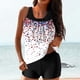 thumbnail image 1 of Trajes de baño tankini para mujer Trajes de baño de dos piezas con espalda de tiras y estampado conservador para mujer Traje de baño de dos piezas para mujer, 1 of 5