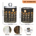 thumbnail image 5 of Yayeee 2 Pack Qtip Holder Bathroom Cotton Swab Canister with Lid Clear Dispenser Set, Beige Halloween Skeleton, 5 of 6
