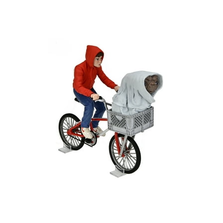 E.T. 40th Anniversary 7" Scale Action Figure Elliot & E.T. on bicycle