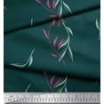 thumbnail image 3 of Soimoi Rayon Crepe Fabric Leaves & Wild Flower Print Fabric by the Yard 46 Inch Wide, 3 of 3