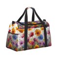 thumbnail image 2 of Easygdp Colorful Wildflower Meadow Bolsa de Gimnasio, Bolsa de Viaje Duffel, Bolsa de Fin de Semana con Compartimentos, Bolsa de Mano para Noche, 2 of 7